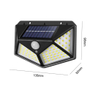 100 LED appliques murales solaires lampe solaire extérieure capteur de mouvement lumière du soleil à énergie solaire réverbère pour lumière de jardin
