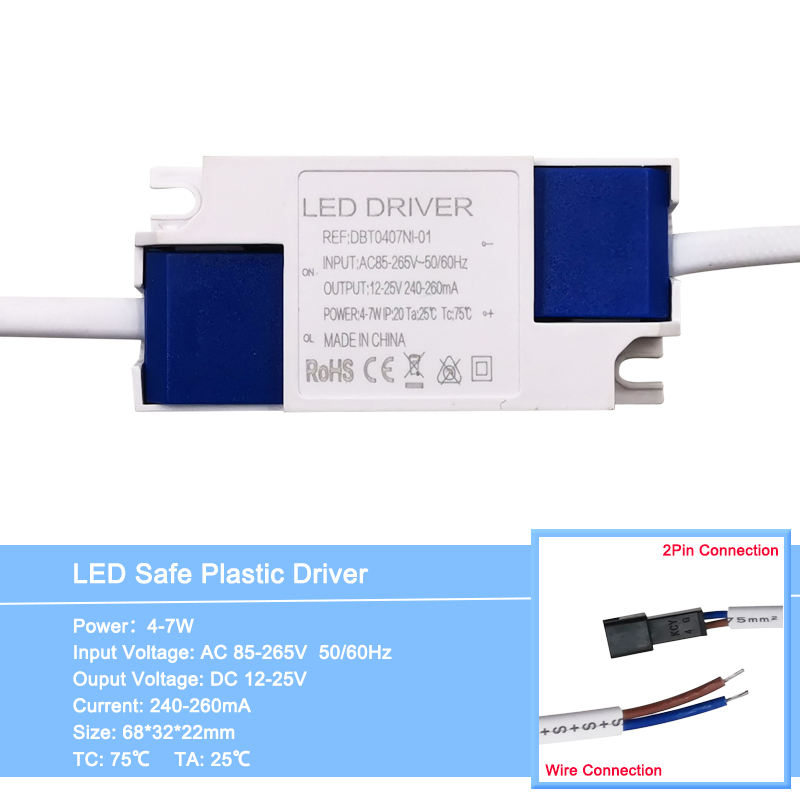 1-36W LED transformateurs d'éclairage alimentation AC100-240V haute qualité LED adaptateur de pilote à courant constant 300mA pour lumières LED