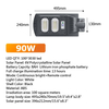 50-300W lampadaire solaire lampe solaire intérieure lampes à énergie solaire lampe à énergie solaire lamparas solaire intégré tout en un lampadaire solaire