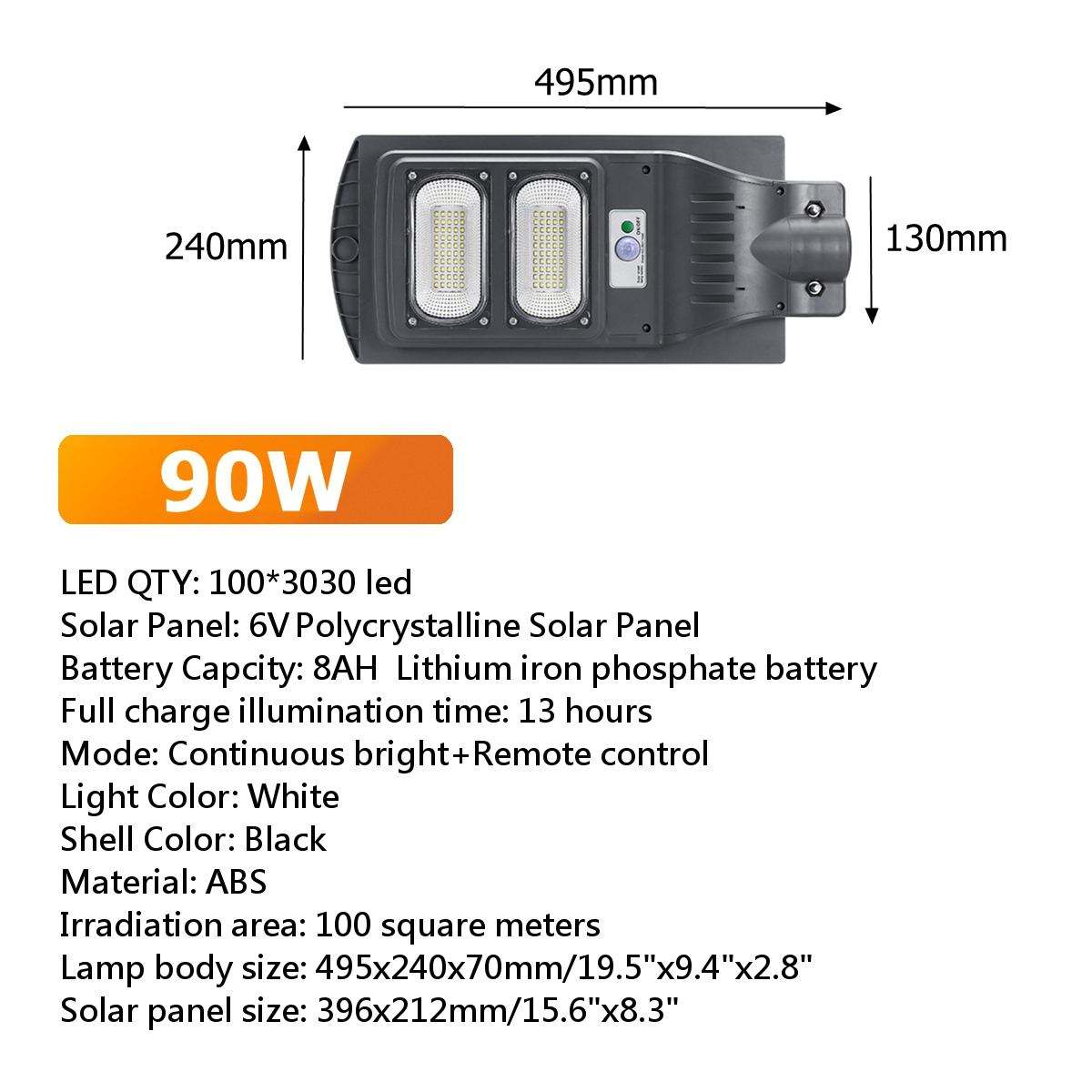 50-300W lampadaire solaire lampe solaire intérieure lampes à énergie solaire lampe à énergie solaire lamparas solaire intégré tout en un lampadaire solaire