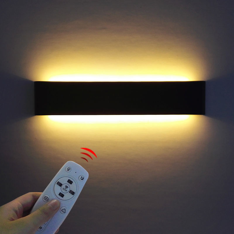Moderne Minimaliste Dimmable En Aluminium Wandspot 2.4G RF Télécommande Lampe De Chevet Salle De Bains Smart LED Applique Murale