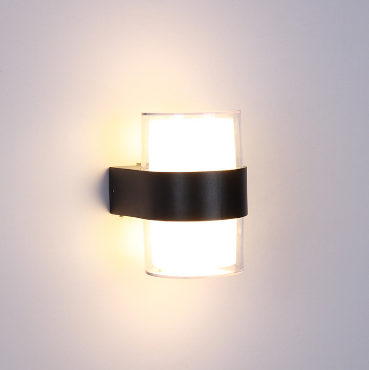 Nouveau Rond 6W Acrylique Étanche Led Mur Lampe Jardin Décoration Extérieure Porte D'entrée Éclairage Applique