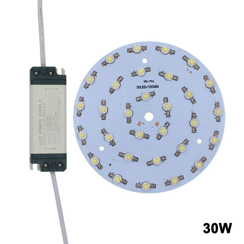 24W LED ampoule spot lumière Star panneau de carte à puce haute puissance LED pilote d'alimentation de coque en plastique