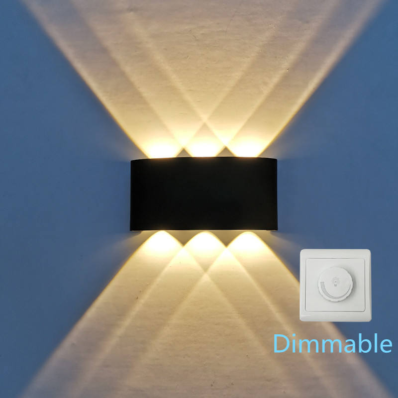 Applique murale à LED décoration intérieure en aluminium éclairage intérieur haut et bas applique murale étanche applique murale de jardin extérieur