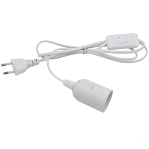 Prise EU e27 cordon d'alimentation support de lampe avec prise EU interrupteur marche/arrêt VDE OEM 2.5A 250V meilleur prix qualité pour suspension