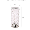 1W prise USB lampe de Table en cristal Rose pétale atmosphère lampe chambre romantique lampe de chevet charge veilleuse