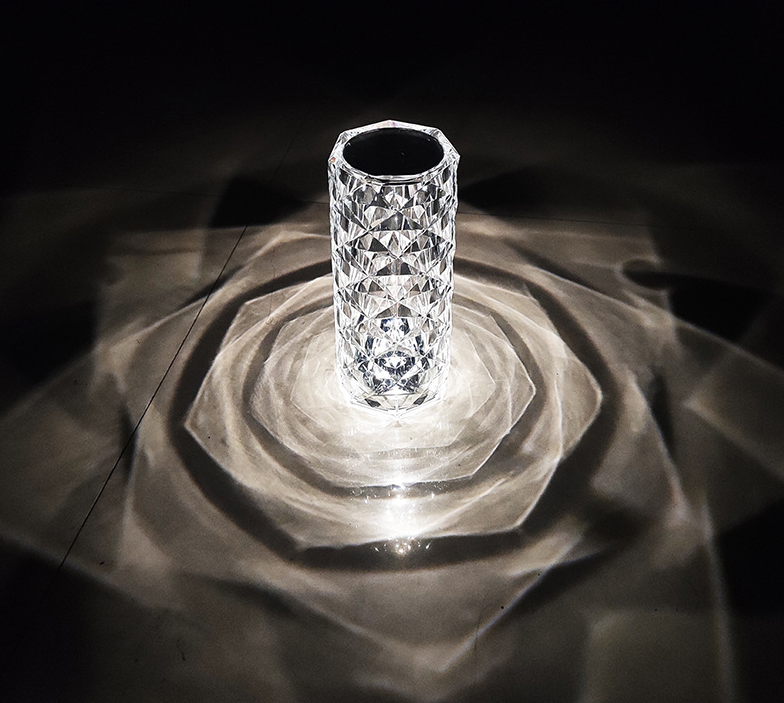 1W prise USB lampe de Table en cristal Rose pétale atmosphère lampe chambre romantique lampe de chevet charge veilleuse