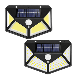 100 LED appliques murales solaires lampe solaire extérieure PIR capteur de mouvement solaire lumière du soleil réverbère pour lumière de jardin