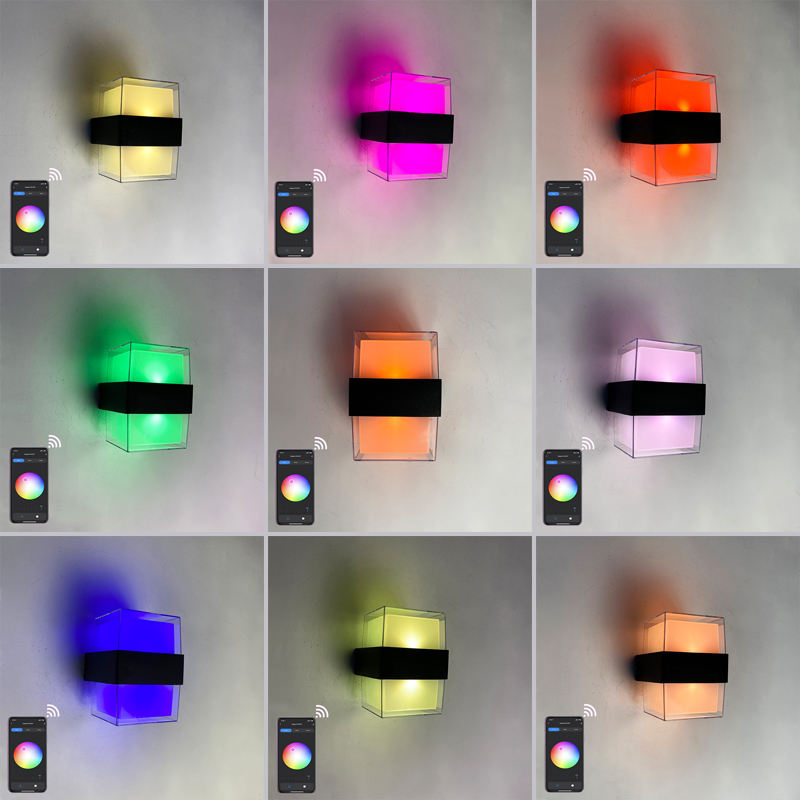 Tuya Smart WiFi mur LED lampe 15W RGBW extérieur intérieur APP étanche applique Dimmable jardin lumière fonctionne avec Alexa Google Alice