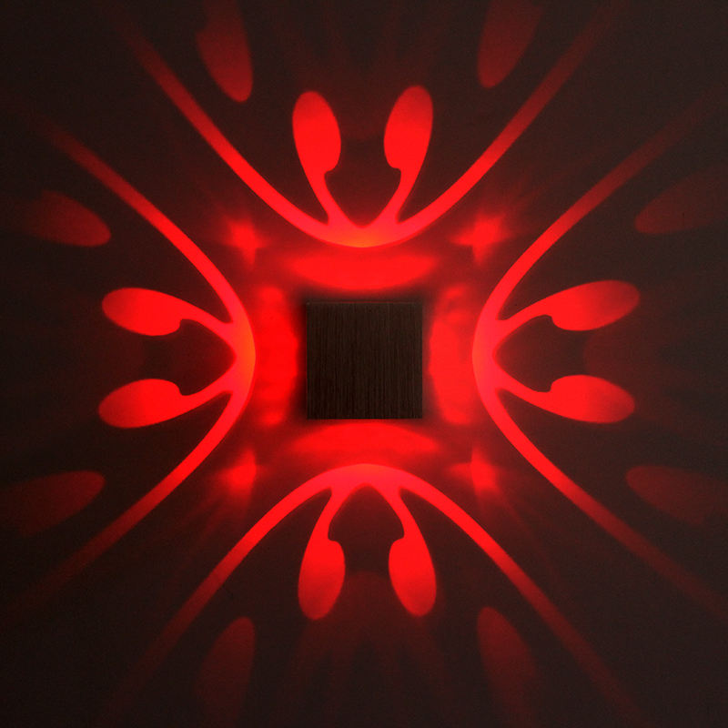 2023 Lampe à LED RVB de haute qualité Lampe murale papillon à quatre côtés et veilleuse intérieure avec prix d'usine