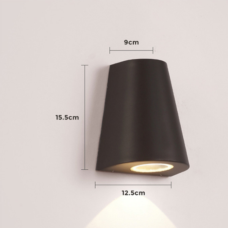Applique murale LED à tête unique étanche IP65 lampe de couloir de jardin extérieur applique intérieure AC85-265V