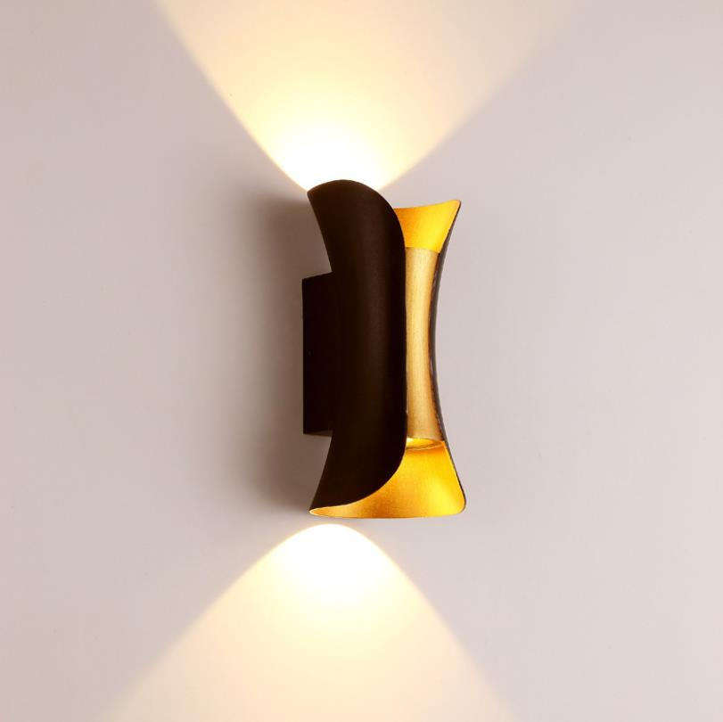 IP65 mur LED lampe extérieure étanche éclairage de jardin en aluminium AC86-265 intérieur chambre salon et escalier applique murale