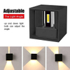 Nouveau Dimmable led wandlamp extérieur étanche ip65 cube applique murale 12w moderne mur LED lampes pour jardin