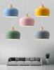Lustre de salle à manger nordique plafonniers suspendus créatifs led plafonniers encastrés chambre étude salon Macaron couleur bar lampe lustre intérieur lampe
