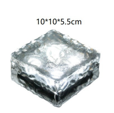 Lumières solaires colorées lumière en forme de glace mur de lumière led extérieur lampe de tuile solaire lampe carrée lumière décorative en forme de glace lampe solaire enterrée IP65 étanche étape décoration extérieure