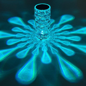 Luxe Acrylique Moderne Transparent Led Tactile Contrôle Cristal Lampe De Table De Chevet Veilleuse Rechargeable Romantique Dîner Amazon