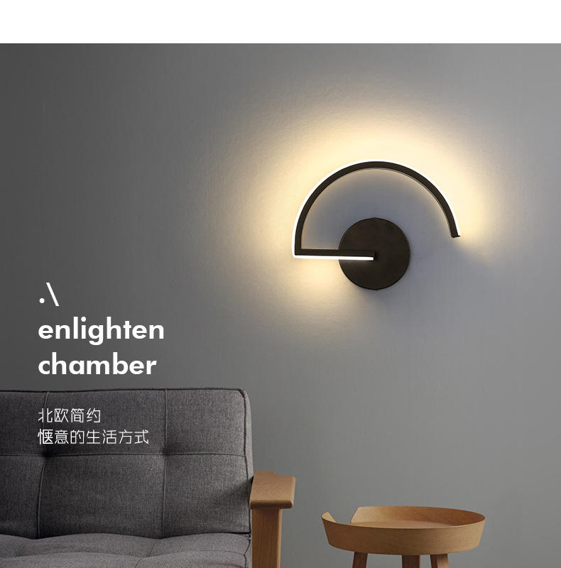Chaude moderne noir décoration haut vers le bas extérieur intérieur luxe maison chambre hôtel salle de bain lampe liseuse mur LED lampe