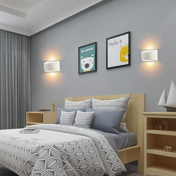 10W haut et bas appliques or argent LED applique murale en aluminium applique murale LED pour chambre salon couloir côté éclairage