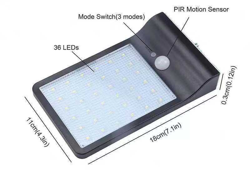 2023 Led cob lumière solaire IP65 sports de plein air capteur applique murale étanche jardin lumière projecteur de haute qualité et peu coûteux