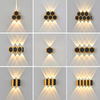 Applique murale dorée couleur haut et bas applique murale extérieure IP65 porche jardin applique murale & intérieur chambre lampes de chevet éclairage de décoration appliques extérieures en aluminium