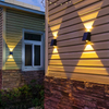 Applique Murale Solaire Jardin Décoration Extérieure Jardin Étanche Up Down Induction Rondelle Lumière Applique Extrior Très Efficace
