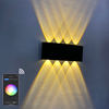 2022 Tuya APP Smart Home WiFi APP Contrôlé 85-265V RGBW IP65 Aluminium Étanche Led Lampe De Jardin Smart Led Extérieur Up And Down Applique Murale
