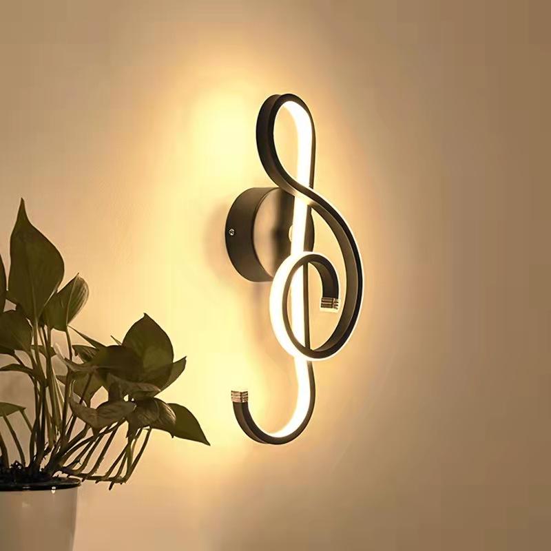 Intérieur Intérieur 22W Muziek LED Wandlamp Op en neer Aluminium Versieren Wandkandelaar Boerderij Wandlamp Slaapkamer Creatief