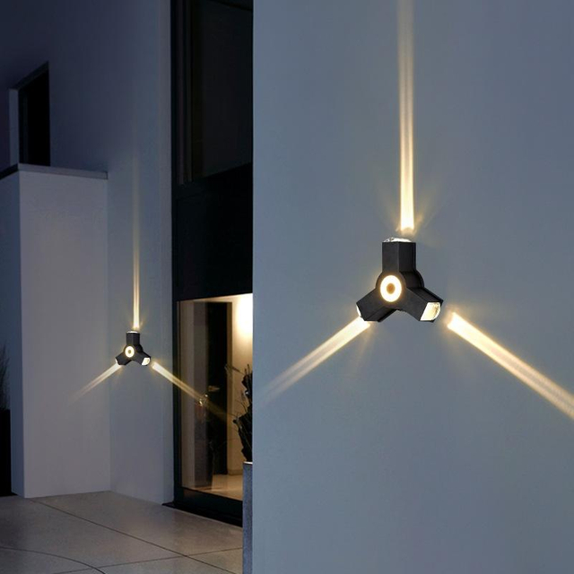 LED 6 W/12 W extérieur étanche IP65 applique murale porche jardin applique intérieure chambre salon décoration éclairage lampe