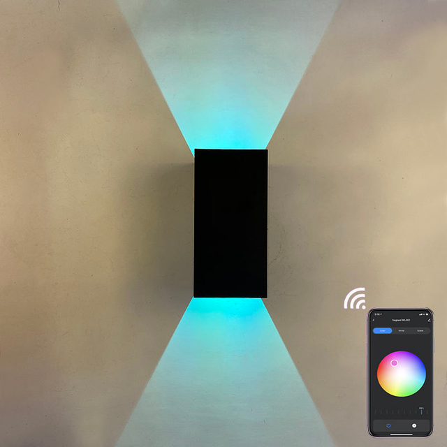 RGBW applique murale couleur changeante LED à intensité variable chevet ambiant IP65 éclairage applique murale Tuya APP WIFI contrôle fête décor intérieur