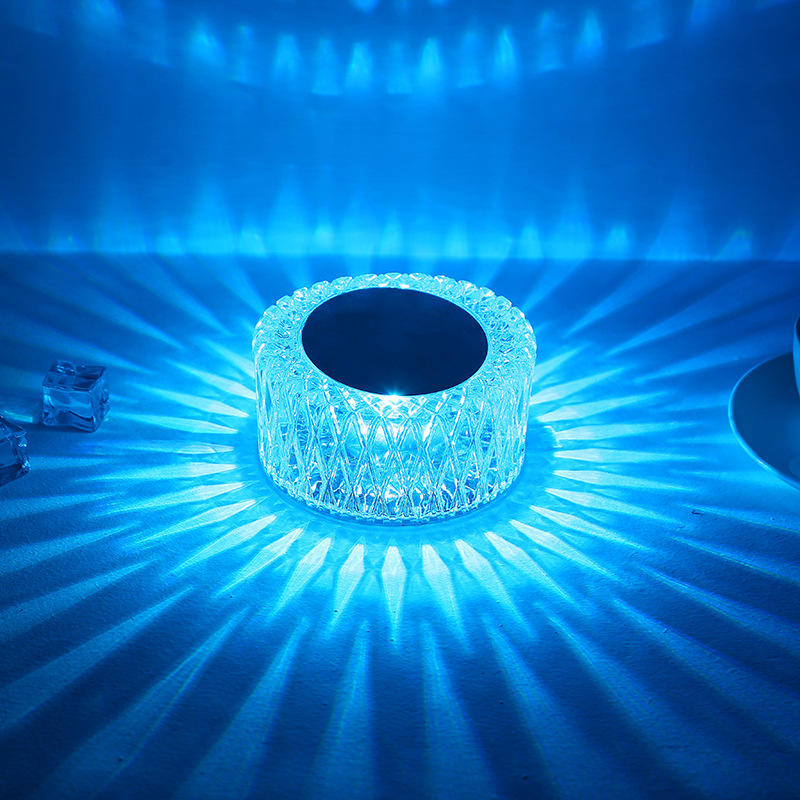 Rose cristal lampe de table chambre USB charge chevet romantique veilleuse tactile contrôle lampe de table pétale atmosphère vaisselle intérieur multicolore