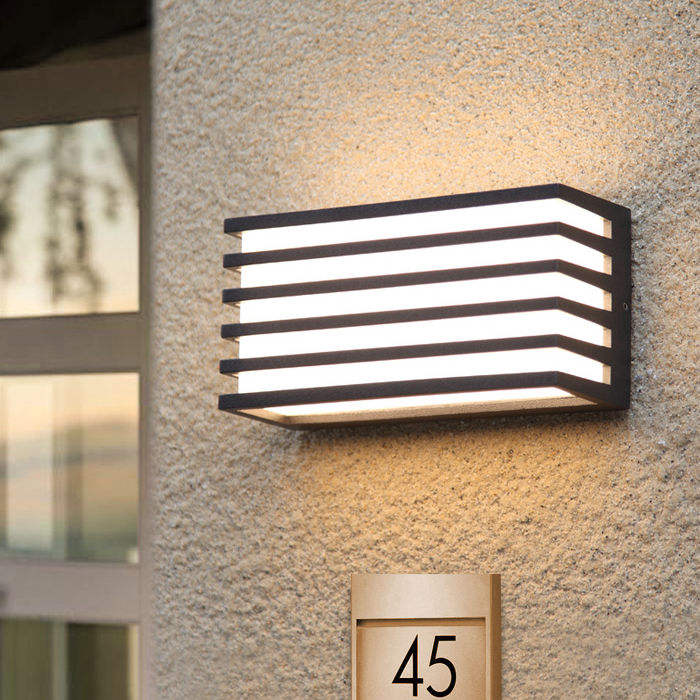 Nieuwe Outdoor Waterdichte Moderne LED Wandlampen Lange Acryl Woonkamer Slaapkamer Gang Veranda Zwart Indoor Lamp Verlichting