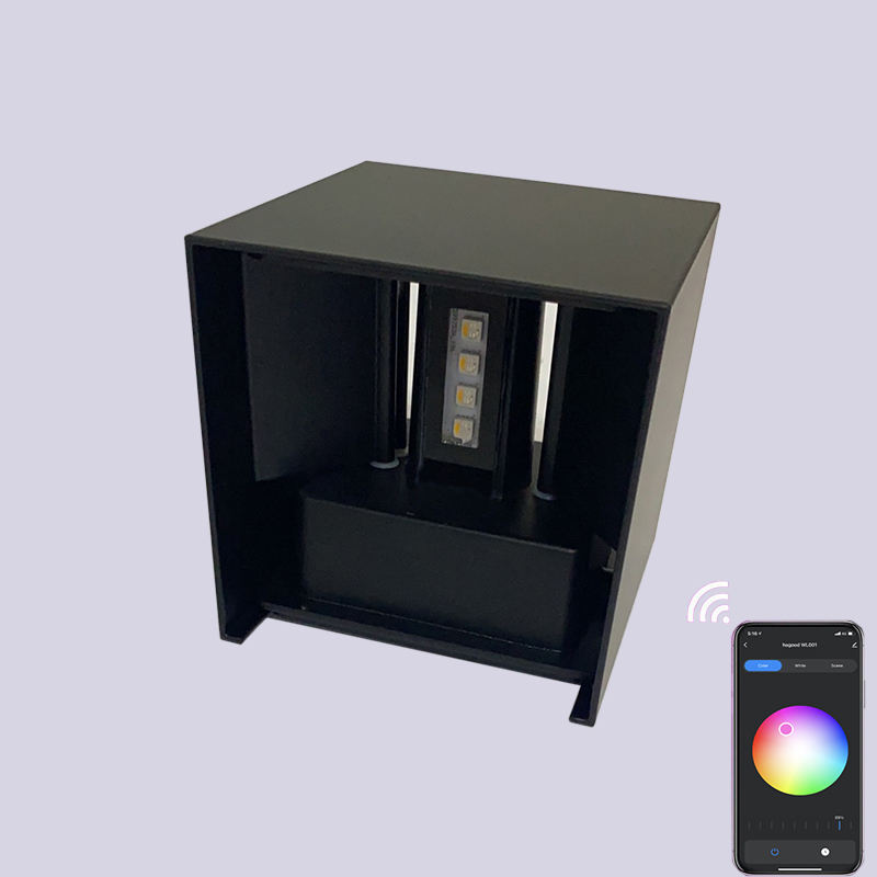 Applique murale étanche Hagood Wifi applique murale LED RGB à côté du changement de couleur avec Google Assistant et Amazon Alexa