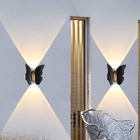 6W LED applique murale en forme de papillon applique murale extérieure IP65 étanche applique murale pour décoration de jardin allée support lumière