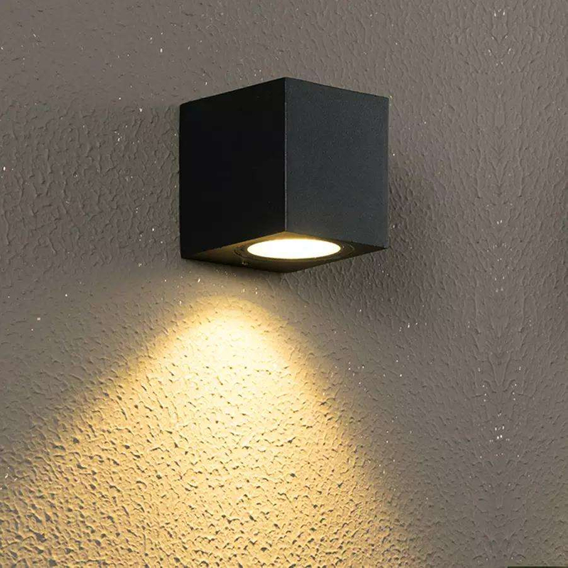 5W carré unique tête étanche applique murale Unique nuit lampe IP65 étanche applique pour jardin cour décoration