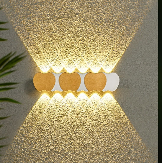 Nouveau couloir escaliers éclairage mur LED lampe extérieure étanche IP65 haut et bas applique murale acrylique lumière jardin lumières 220V