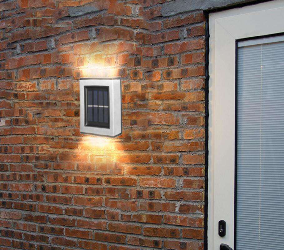 Lampe solaire 2LED IP65 lampe d'extérieur étanche applique de cour pour la décoration de villa de jardin