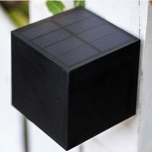 Nouvelle applique murale solaire extérieur jardin applique murale ménage carré veilleuse lampe à économie d'énergie étanche