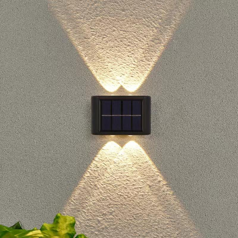  Applique murale solaire haut et bas décoration extérieure jardin cour maison applique murale étanche lumineuse extérieure