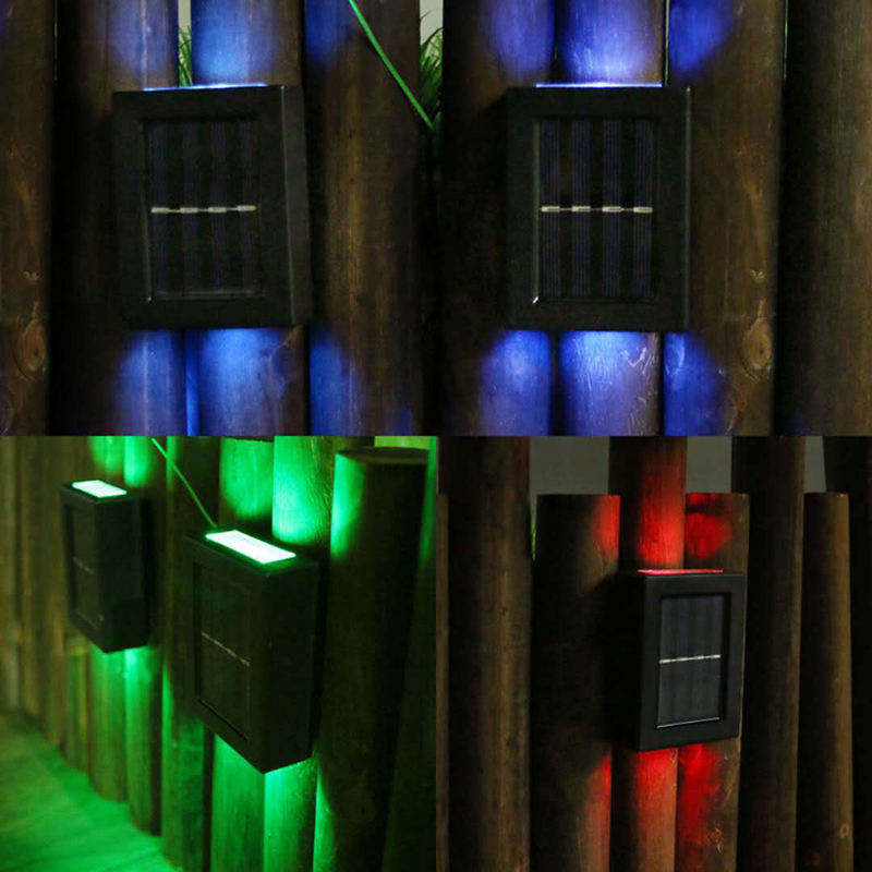 Vente chaude extérieure intelligente jardin décoratif suspendu lumière étanche haut et bas Led lumineux applique murale solaire