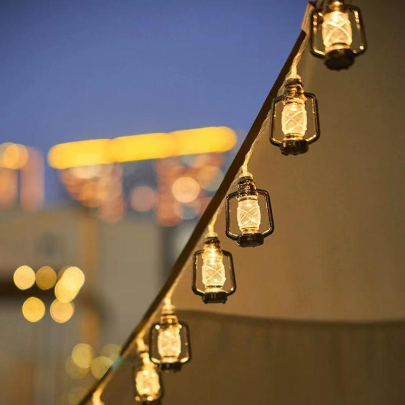 1M 10LED LED Guirlande Lumineuse Fée Boule Lumières LED Camping En Plein Air Chaîne Festival Vacances En Plein Air Décor Batterie Lampe De Noël