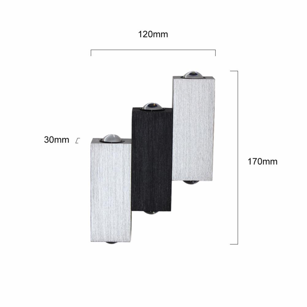 6W ARGENT lumière LED décorative nouvelle applique murale d'escalier extérieur et veilleuse extérieure appliques murales fantaisie lumières pour la maison