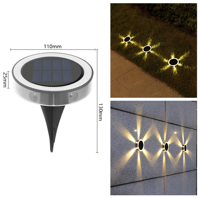 LED énergie solaire disque lumière jardin extérieur solaire souterrain lumière pont lumière projecteur enterré solaire lampe à LED décoration de jardin