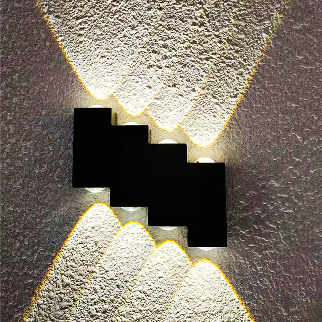 Lumière LED décorative 4 applique murale d'escalier étanche et veilleuse extérieure moderne applique murale LED extérieure mur étanche