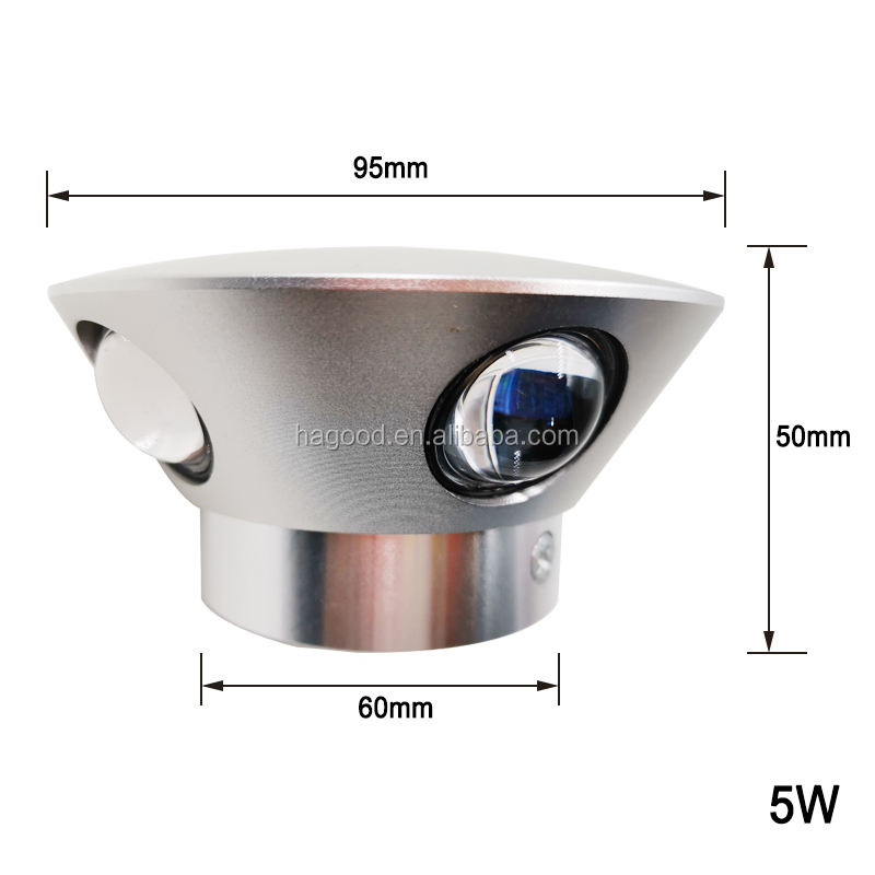 2023 Nouvelle Lumière Encastrée En Aluminium IP65 Led Applique Murale D'escalier 3w Intérieur Extérieur Noir Lumineux Blanc Corps Lampe Puissance Article Puce D'éclairage