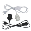 AU EU US plug 1.8m Cordon d'alimentation Câble E27 Base de support de lampe à dents complètes avec fil de commutation 303 pour ampoule LED suspendue