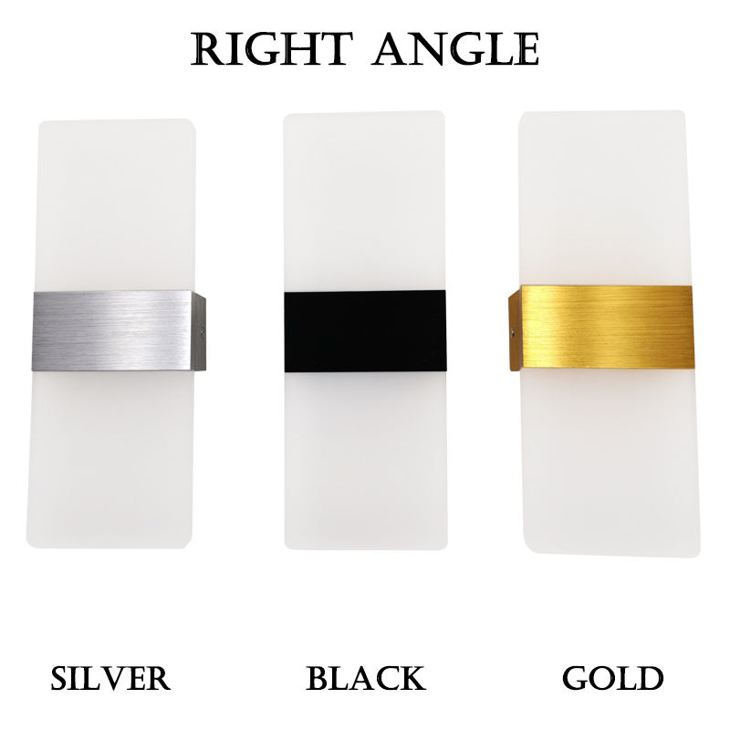 6W Acrylique Applique Ronde Acrylique Applique Rectangulaire Acrylique Applique LED Appliques Murales Lampe pour Salon Chambre Hôtel Restaurant Éclairage