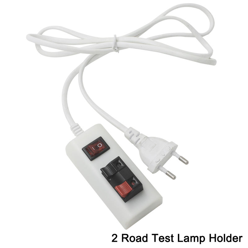 1.5m fil 2/4 broches luminaire blanc ue US prise testeur lampe à LED adaptateur interrupteur haute qualité pour conducteur LED puce lampe bande lumineuse