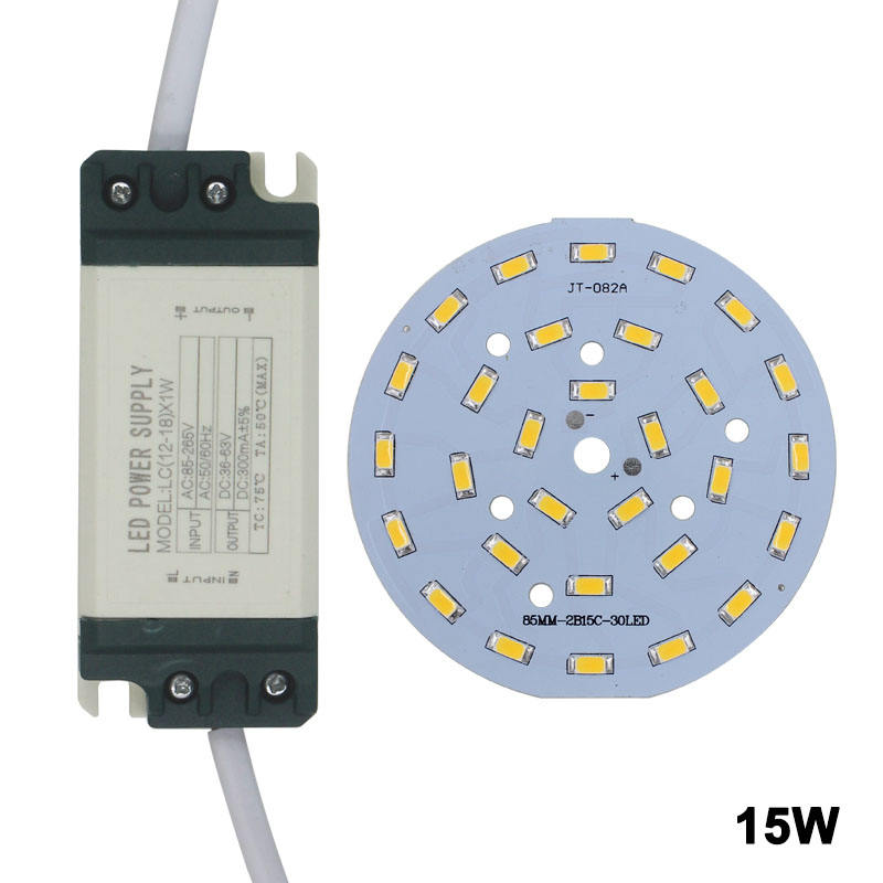 Puce de diode électroluminescente 7W SMD5730 + coque en plastique alimentation du pilote LED pour plafonnier LED