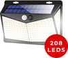 Lampe Solaire Extérieure Avec Capteur De Mouvement Applique Solaire 208 LED Éclairage De Jardin Étanche Avec Capteur Pour L'extérieur