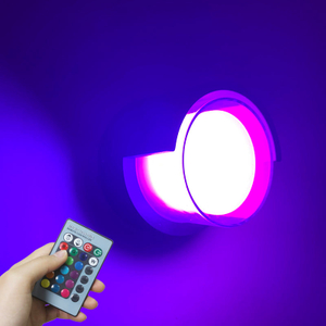 Étanche Acrylique Art Déco Mur Led Lumière Éclairage Extérieur Applique Murale RVB Led Appliques Murales avec Télécommande Wandlamp
